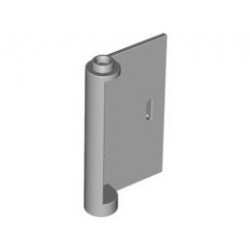 Door 1 x 3 x 4 Right - Open Between Top and Bottom Hinge: {умерено каменно сив}