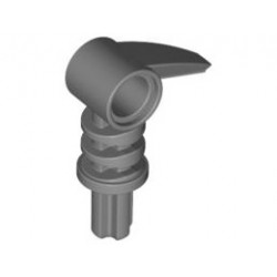 Bionicle 2 x 3 Axle Connector with Tooth : {сребърно метален}