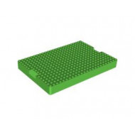 Brick, Modified 16 x 24 x 2 with 1 x 4 Indentations on Ends (Container Top): {ярко зелен}