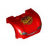 Vehicle, Mudguard 3 x 4 x 1 2/3 Curved with Front with Headlights, Grille and 'Rust-eze' Pattern: {ярко червен}