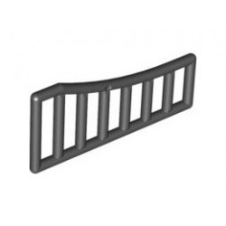 Bar 1 x 8 x 3 - 1 x 8 x 4 Curved: {черен}