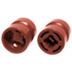 Wheel 8mm D. x 9mm (for Slicks), Hole Notched for Wheels Holder Pin: {червеникаво-кафяв}