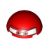 Cylinder Hemisphere 4 x 4 with Eyes and F1 Helmet Pattern (Francesco): {ярко червен}