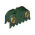 Horse Barding, Ruffled Edge with Kingdoms Dragon Shield and Armor Pattern: {земно зелен}