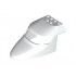 Aircraft Fuselage Curved Forward 6 x 10 with 3 Window Panes with Black Roof Pattern: {бял}