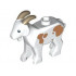 Goat with Dark Tan Horns and Medium Nougat Spots Pattern: {бял}