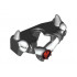 Minifigure, Armor Breastplate with Shoulder Spikes Gray Up and Ninjago Cracked Red Skull Pattern: {черен}