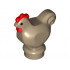 Chicken with Black Eyes and Red Comb and Wattle Pattern: {пясъчно жълт}