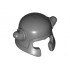 Minifigure, Headgear Helmet Microfigure with Horns: {тъмно каменно сив}