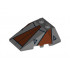 Wedge 4 x 4 Triple with Stud Notches with Sith Nightspeeder Pattern 1: {тъмно каменно сив}