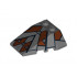 Wedge 4 x 4 Triple with Stud Notches with Sith Nightspeeder Pattern 2: {тъмно каменно сив}