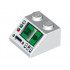 Slope 45 2 x 2 with Control Panel and Screen with Minifigure Scan Pattern: {бял}