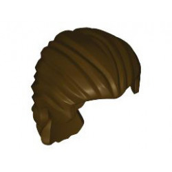 Minifigure, Hair Swept Back with Short Ponytail: {тъмно кафяв}