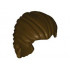 Minifigure, Hair Swept Back with Short Ponytail: {тъмно кафяв}