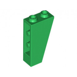 Покривна плочка 1X2x3/74° инверсна : {тъмно зелен}