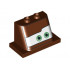 Windscreen 2 x 3 x 2 with 2 x 4 Base with Eyes on White Background Pattern 2: {червеникаво-кафяв}