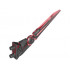 Hero Factory Weapon - Claw / Spike, Flexible with Marbled Red Pattern: {черен}