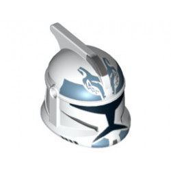 Minifigure, Headgear Helmet SW Clone Trooper with Holes, Wolfpack Clone Trooper Pattern: {бял}