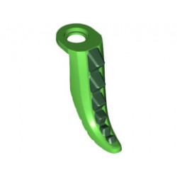 Minifigure, Costume Tail Lizard with Scales Pattern and Dark Green Horns: {ярко зелен}