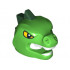 Minifigure, Headgear Mask Lizard with Yellow Eyes Pattern, White Teeth and Dark Green Horns: {ярко зелен}