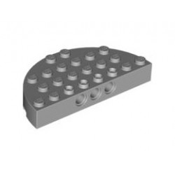 Brick, Round Corner 4 x 8 Full Brick Double : {умерено каменно сив}