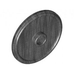 Minifigure, Shield Round with Stud and Ring Around Edge: {титаниево метален}