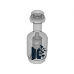 Minifigure, Utensil Bottle with Black Sailing Ship Pattern: {прозрачен}