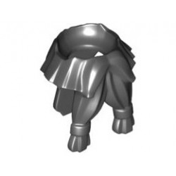 Minifigure, Beard, Tied with Hair in Back : {черен}