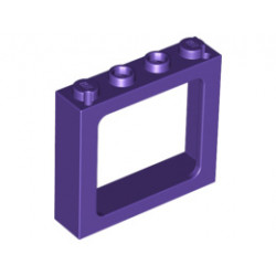 Window 1 x 4 x 3 Train - 2 Hollow Studs and 2 Solid Studs : {светло виолетов}