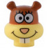 Minifigure, Head Modified Sandy Cheeks Pattern (Rust Top Portion) : {светло жълт}