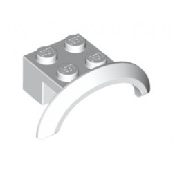 Тухличка 2X4X1 с преграда No. 2 : {бял}