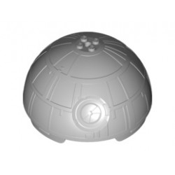 Cylinder Hemisphere 11 x 11, Studs on Top - Death Star Half with Superlaser (9676): {умерено каменно сив}