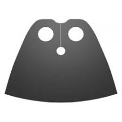 Minifigure, Cape Cloth, Very Short - Traditional Starched Fabric: {черен}