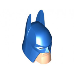 Large Figure Head Modified Super Heroes Batman with Light Nougat Face Pattern: {ярко син}