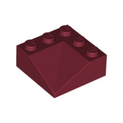 Ъглова тухличка 3X3/22.5° отвърте: {нов тъмно червен}