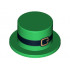 Minifigure, Headgear Hat, Top Hat with Black Belt and Gold Buckle Pattern : {тъмно зелен}