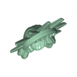 Minifigure, Hair Female with Spiked Tiara (Lady Liberty): {пясъчно зелен}