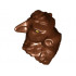 Minifigure, Head Modified Minotaur with Gold Eyes and Pin Holes Pattern: {червеникаво-кафяв}