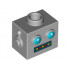 Minifigure, Head Modified Robot Male Pattern: {умерено каменно сив}