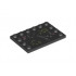 Tile, Modified 4 x 6 with Studs on Edges with Blackboard Pattern: {черен}