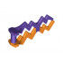 Wave Angular (Electric Zigzag, Castle Magic Spark) with Marbled Dark Purple Pattern: {ярко оранжев}