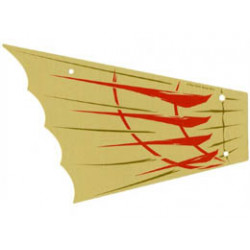 Cloth Sail 28 x 18 Right with Red and Dark Tan Pattern: {тухлено жълт}