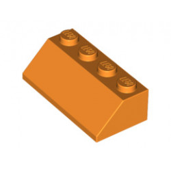 Покривна плочка 2X4/45° : {ярко оранжев}