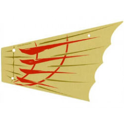 Cloth Sail 28 x 18 Left with Red and Dark Tan Pattern: {тухлено жълт}