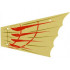 Cloth Sail 28 x 18 Left with Red and Dark Tan Pattern: {тухлено жълт}