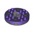 Turntable 6 x 6 Round Base Serrated with Dark Purple Top and Lime, White and Dark Green Venomari Pattern (Ninjago Spinner): {титаниево метален}
