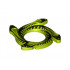 Ring 4 x 4 with 2 x 2 Hole and 4 Snake Head Ends and Black and Dark Green Scales Snake Pattern (Ninjago Spinner Crown): {ярко жълто-зелен}
