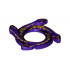 Ring 4 x 4 with 2 x 2 Hole and 4 Snake Head Ends and Yellow Scales Snake Pattern (Ninjago Spinner Crown): {светло виолетов}
