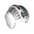 Minifigure, Headgear Helmet SW Rebel Pilot with White Grid on Dark Bluish Gray Pattern: {бял}