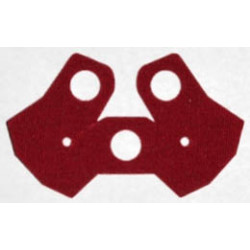 Minifigure, Armor Pauldron Cloth, Double: {нов тъмно червен}